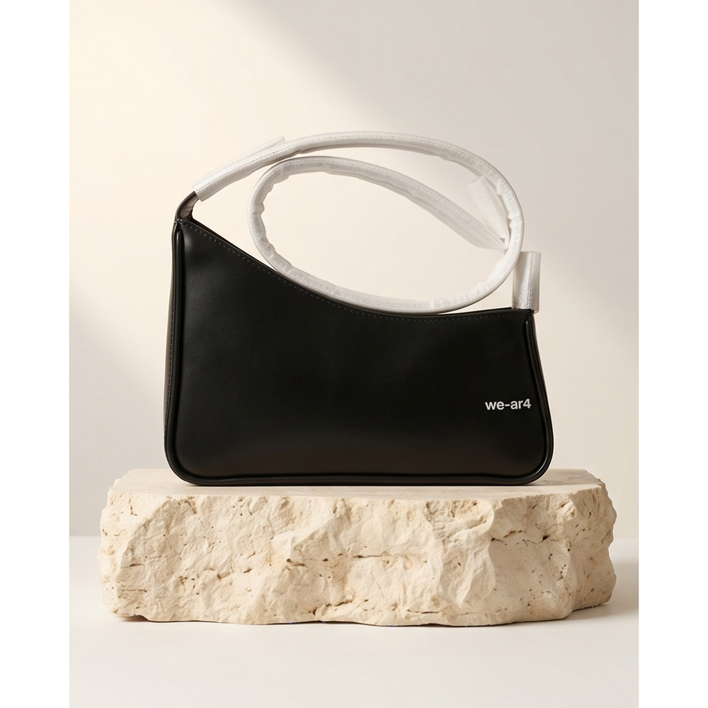 WE-AR4 Women's Wave Shoulder Bag Black Small NWT